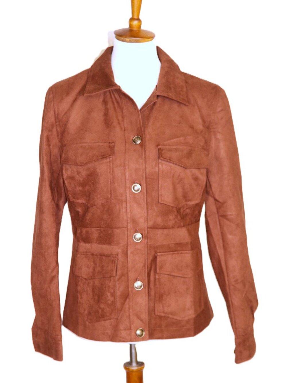 NWOT Futario Washed Faux Suede Jacket